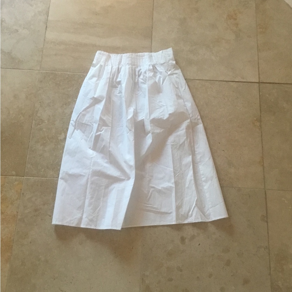 Mango Crisp White A-Line Skirt